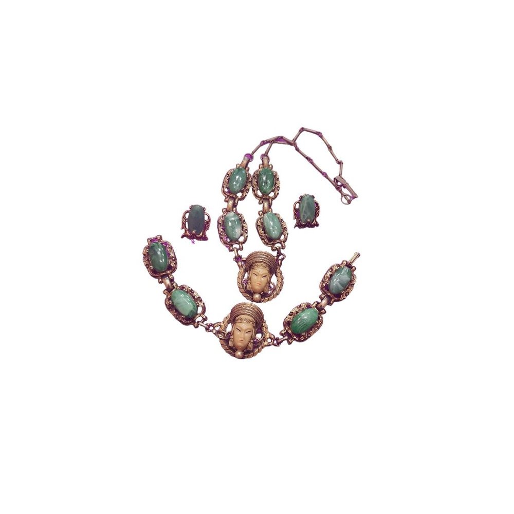 Vintage Mack Henfield & Sons Thai Asian Princess Parure Set (A3230)